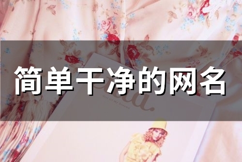 昵称简单干净 昵称简单干净